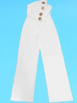 Asymmetrical Sleeveless Strapless Jumpsuit