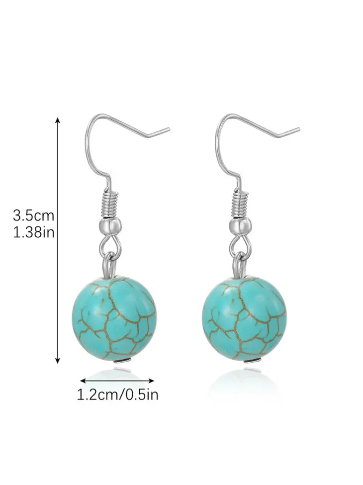 Bohemian Turquoise Earring Bracelet Necklace Sets