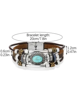 Bohemian Turquoise Earring Bracelet Necklace Sets