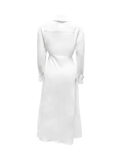 Button-Down Slit Maxi Shirt Dress