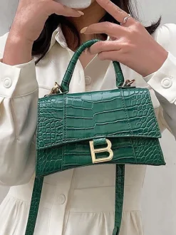 Casual Crocodile Pattern Crossbody Bags