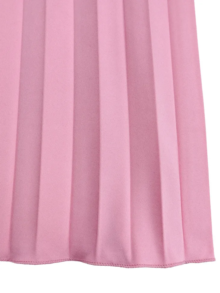 Chain Halter Backless Pleated Jumpsuit
