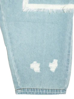 Distressed Denim Harem Pants