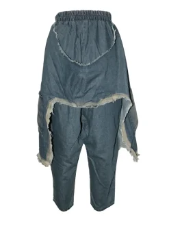 Distressed Denim Harem Pants