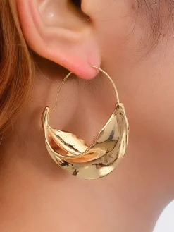 European Irregular Flower Basket Earrings