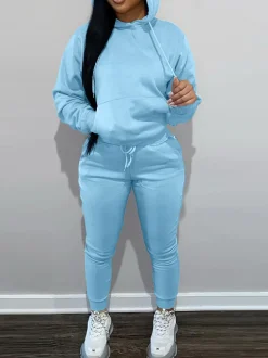 Fleece-Lined Hoodie u0026 Sweatpants Set
