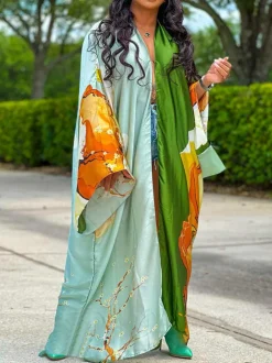 Floral Print Beach Cover-Up Cardigan
