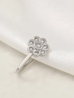 Flower Metal U-Shaped Nose Cuff