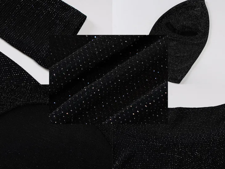 Glitter Backless Long Sleeve Jumpsuit