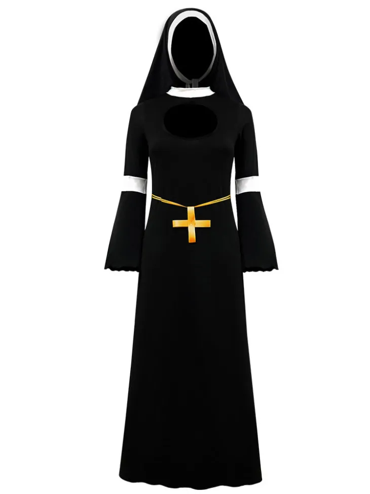 Halloween Costume Nun Cosplay Dress