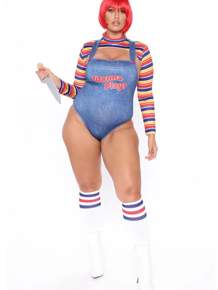Halloween Two Piece Long Sleeve Clown Costume