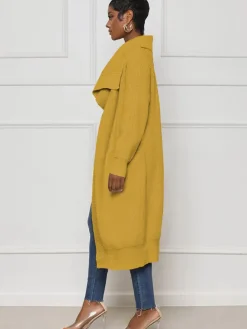 Knit Long Sleeve Solid Bodycon Cardigan