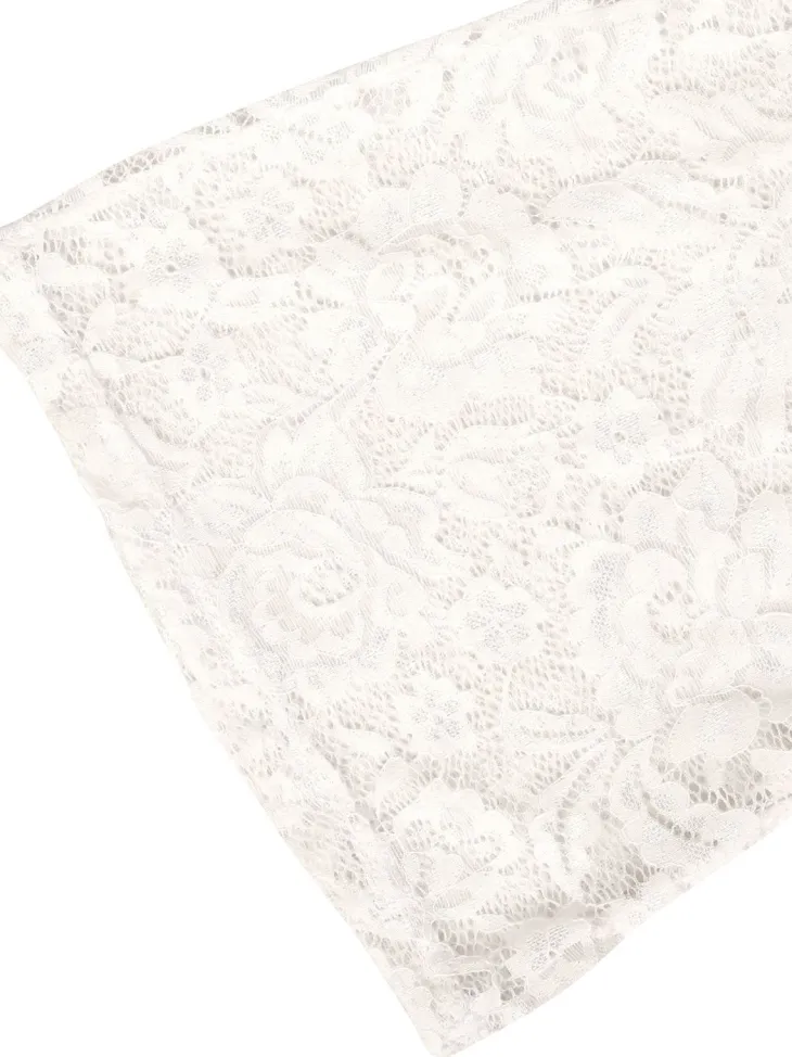 Lace Ruffle Trim Flared Pants