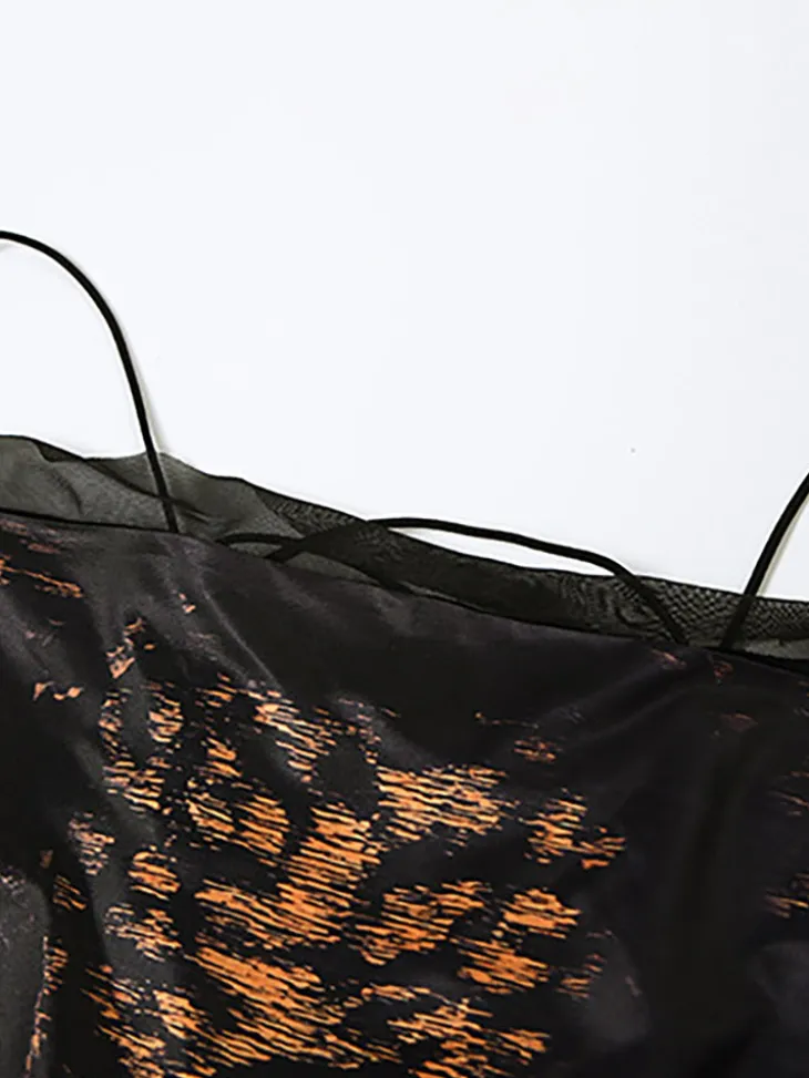Leopard Lace Patchwork Dress