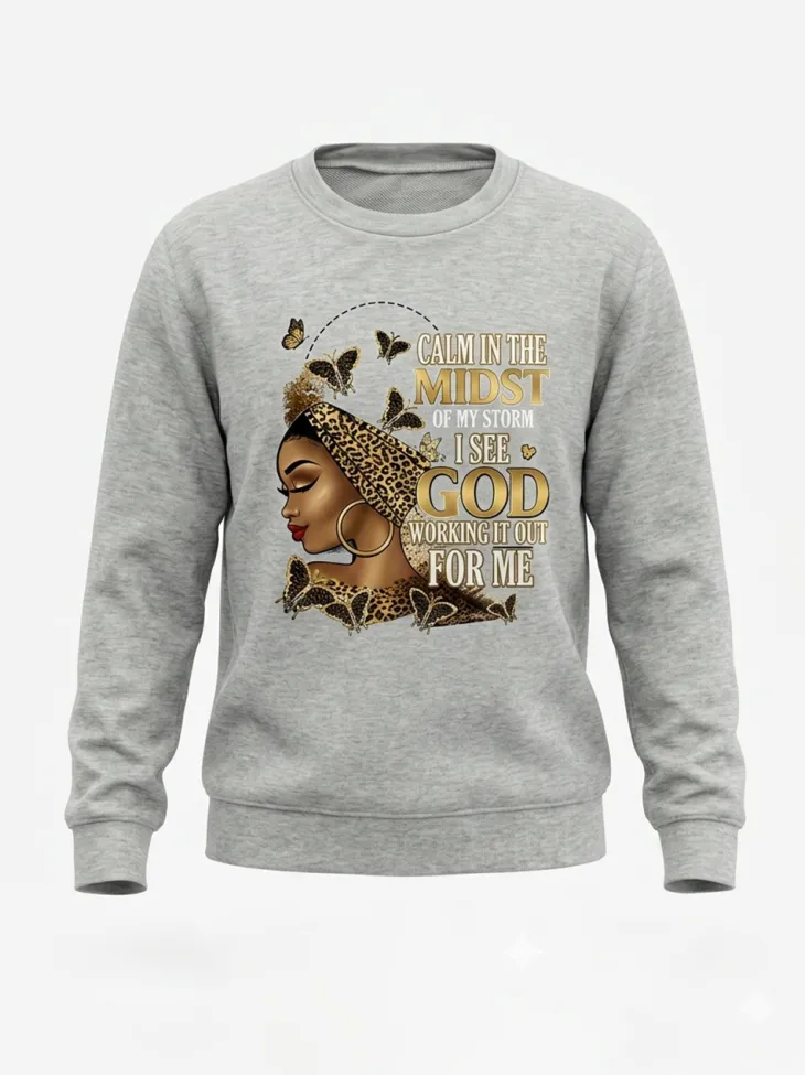 Letter Print Long Sleeve Casual Sweatshirt