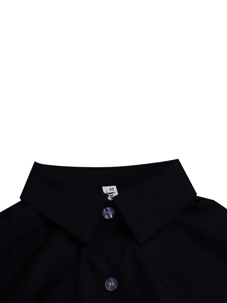 Long Sleeves Button Loose Mini Shirt Dress