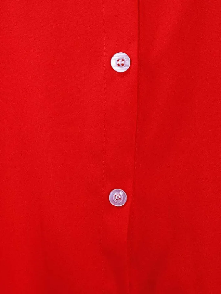 Long Sleeves Button Loose Mini Shirt Dress
