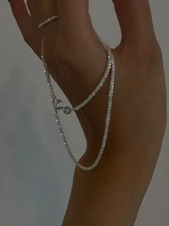 Minimalist Rhinestone Glitter Necklace