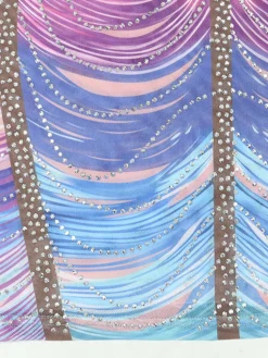 Ombre Color Tassel Rhinestone Mini Dress