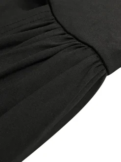 One Shoulder Pleated Bodycon Maxi Dress