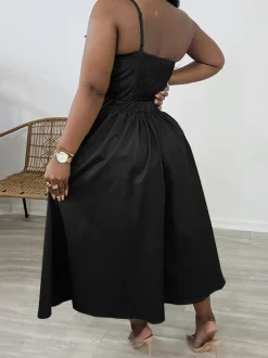 One-Shoulder Ruched Petal Cutout Dress