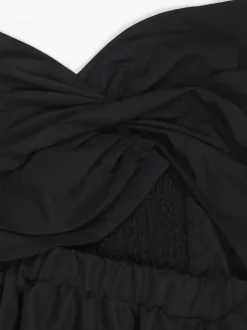 One-Shoulder Ruched Petal Cutout Dress