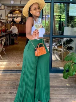 Pleated Loose Wide Leg Long pants