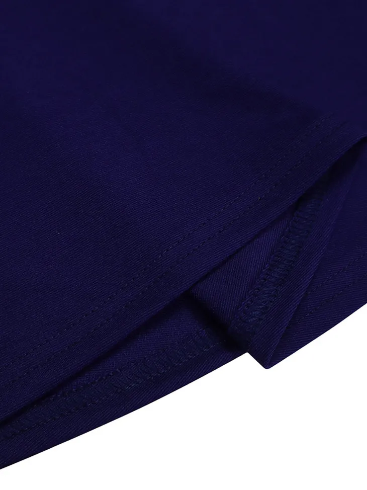Plus Size Half Sleeve Stand Collar Dress