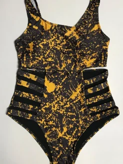 Plus Size One Piece Hollow Out Swimsuit
