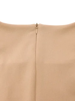 Plus Size Square Neck Pleated Dress