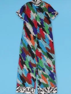 Print Zipper Wide Leg Jumpsuit