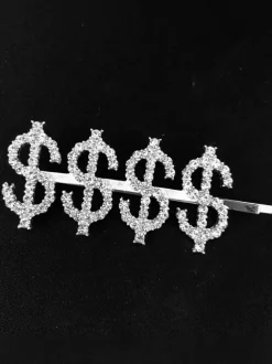 Rhinestone Crystal Letter Hair Pins