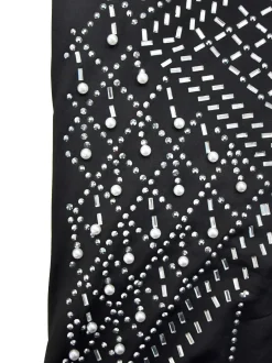 Rhinestone One-Shoulder Maxi Dress