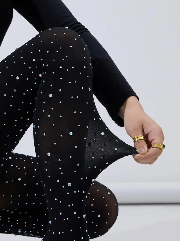 Rhinestone Stiletto Pointed Toe Pants Boots