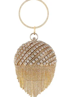 Rhinestone Tassels Ball Handbags