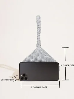 Rhinestone Triangle Evening Clutch