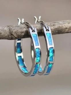 Round Colored Rhinestone Earrings