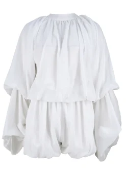 Ruffle Lantern Sleeve Top Shorts Set