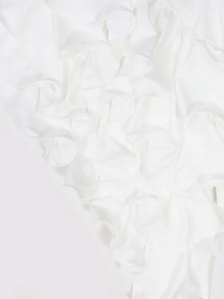 Ruffled Asymmetrical Ruched Cami Dress