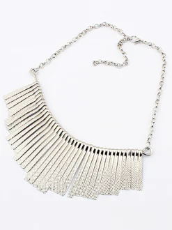 Sector Tassel Slub Chain Nacklaces