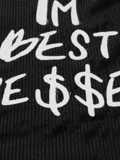 Sequin Letter Print Mini Dress