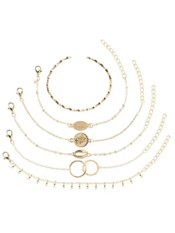 Six Piece Minimalist Shell Bracelets