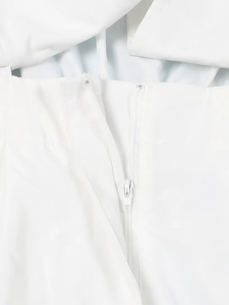 Sleeveless Solid Color Asymmetrical Romper
