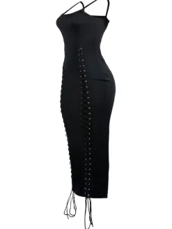 Sleeveless Tie Up Maxi Dress