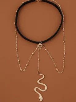 Snake Pendant Leg Chain