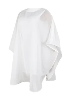 Solid Chiffon Cape Overlay Dress