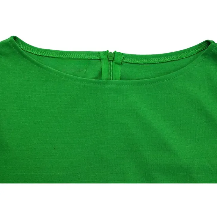 Solid Color Tie-up Dress