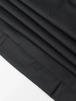 Strapless Button Front Belted A-Line Maxi Dress