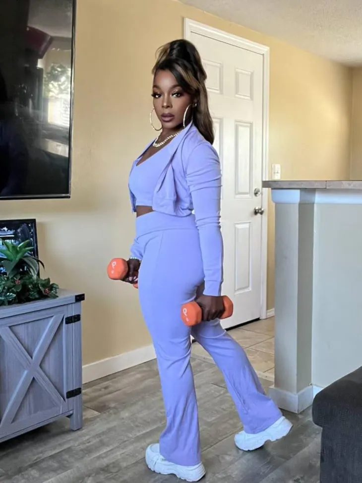 Three Piece Tank Top Short Jacket Pants Set