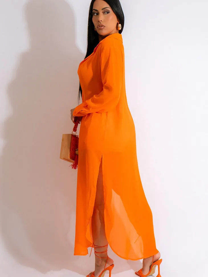 Two Piece Chiffon Long Sleeve Top Shorts